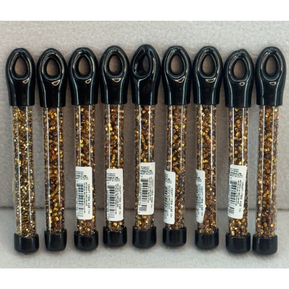 Beader’s Paradise Czech Glass Seed Beads Topaz 6/0 & 10/0 Lot 9 READ